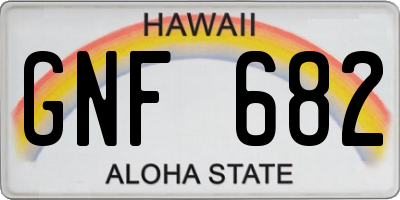 HI license plate GNF682