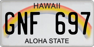 HI license plate GNF697