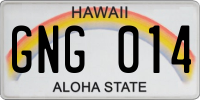 HI license plate GNG014