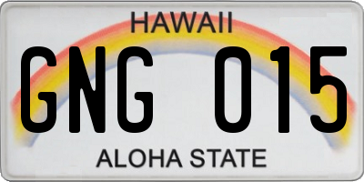 HI license plate GNG015