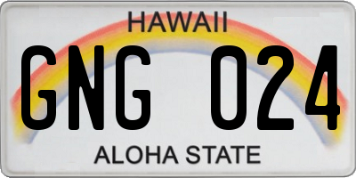 HI license plate GNG024