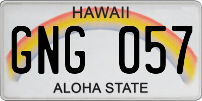 HI license plate GNG057