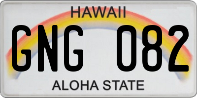 HI license plate GNG082