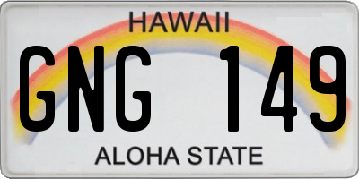 HI license plate GNG149
