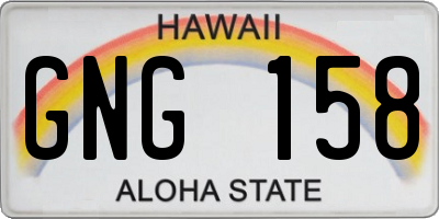 HI license plate GNG158