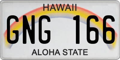 HI license plate GNG166
