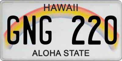 HI license plate GNG220