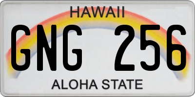 HI license plate GNG256