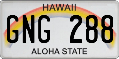 HI license plate GNG288