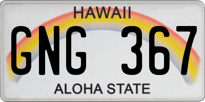 HI license plate GNG367
