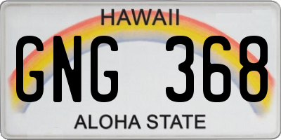 HI license plate GNG368