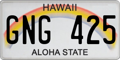 HI license plate GNG425