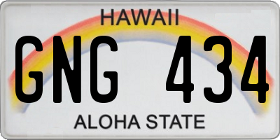 HI license plate GNG434