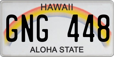 HI license plate GNG448