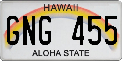 HI license plate GNG455