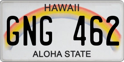 HI license plate GNG462