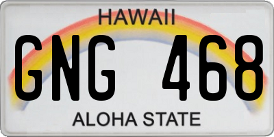 HI license plate GNG468