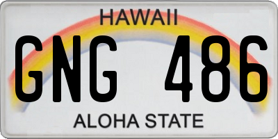 HI license plate GNG486