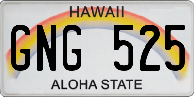 HI license plate GNG525