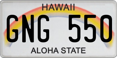 HI license plate GNG550