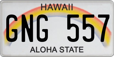 HI license plate GNG557