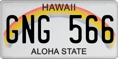 HI license plate GNG566