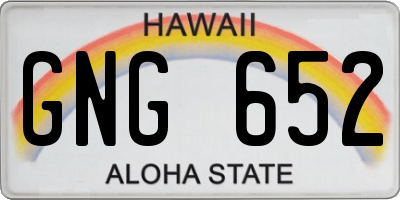 HI license plate GNG652