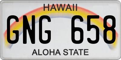 HI license plate GNG658