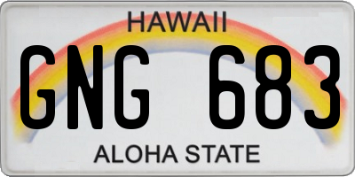 HI license plate GNG683