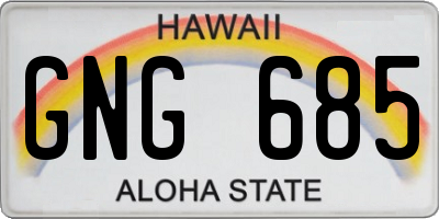 HI license plate GNG685