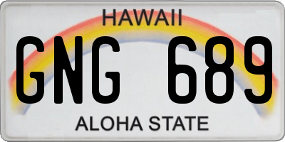 HI license plate GNG689