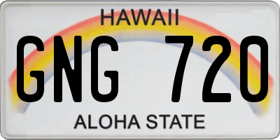 HI license plate GNG720