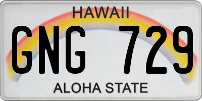 HI license plate GNG729