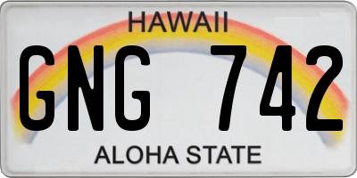 HI license plate GNG742