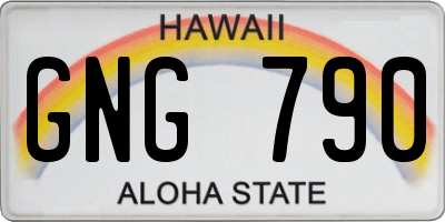 HI license plate GNG790