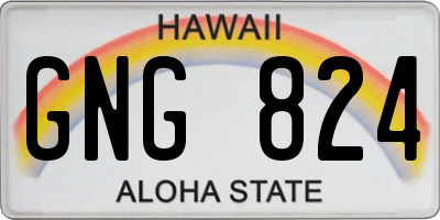HI license plate GNG824