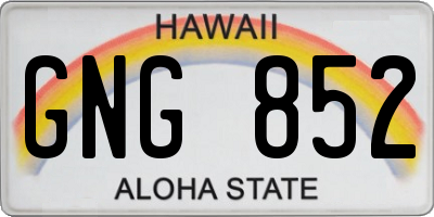 HI license plate GNG852