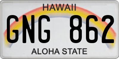 HI license plate GNG862