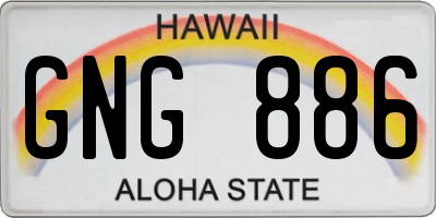 HI license plate GNG886