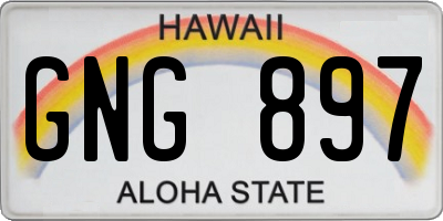 HI license plate GNG897