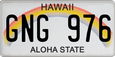 HI license plate GNG976