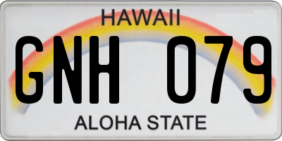 HI license plate GNH079