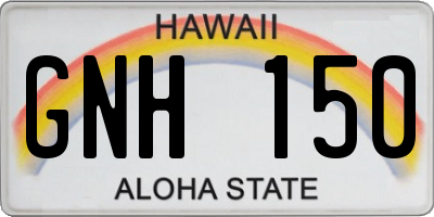 HI license plate GNH150