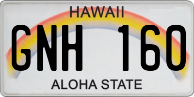 HI license plate GNH160