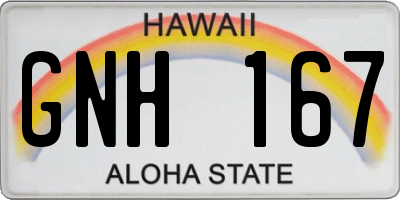 HI license plate GNH167