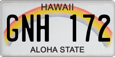 HI license plate GNH172