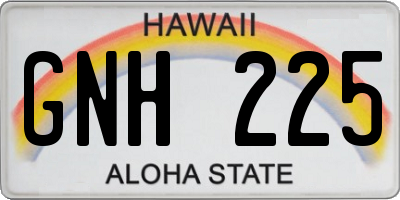 HI license plate GNH225