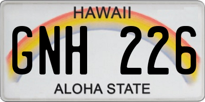 HI license plate GNH226