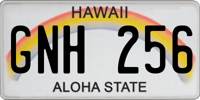 HI license plate GNH256