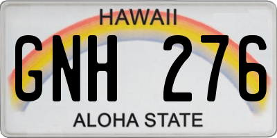 HI license plate GNH276